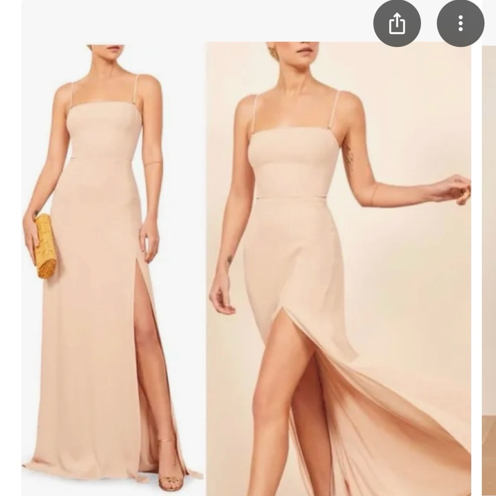 Reformation Nude/Pale Pink Maxi Slip Dress